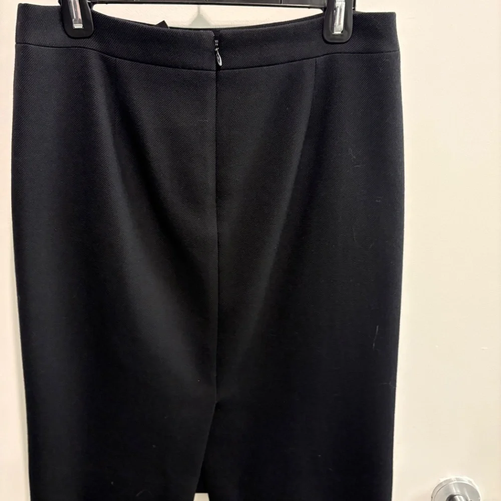 Black Double Serge Wool J. Crew No. 2 Pencil Skirt